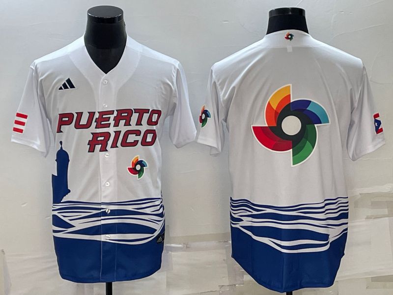 Men 2023 World Cub Blank White MLB Jersey7